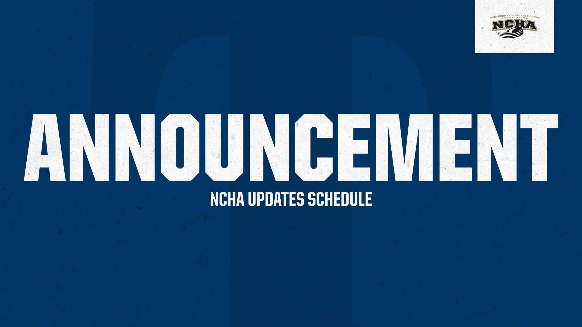NCHA Hockey Schedule Update