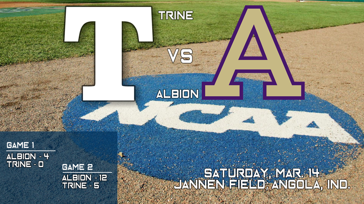Trine Comes Up Short in Doubleheader Against Albion