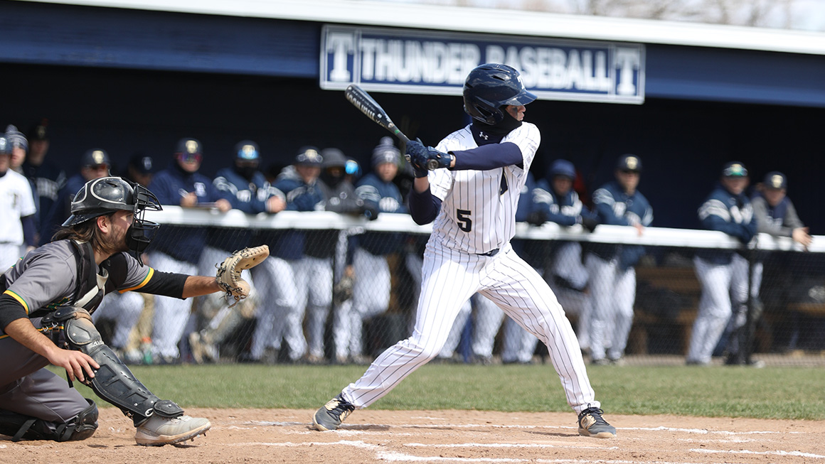 Trine Holds Back Lakers in 10-5 Win