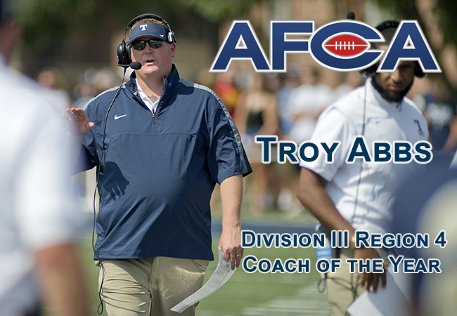 Head Coach Troy Abbs Named Regional Coach of the Year By AFCA