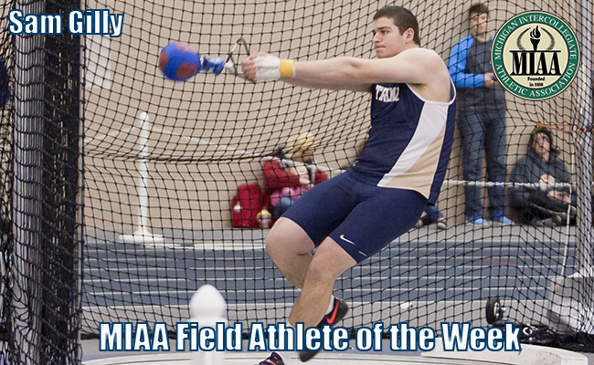 Gilly named MIAA Field Athlete of the Week