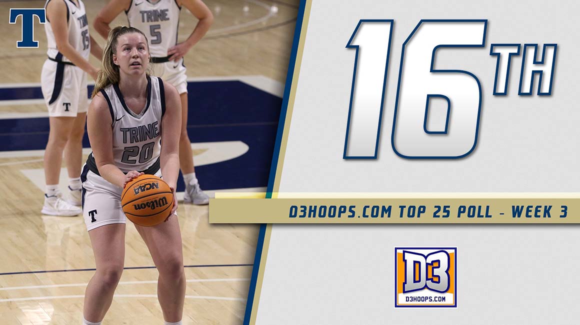 Women's Basketball Moves Up to 16th in NCAA DIII