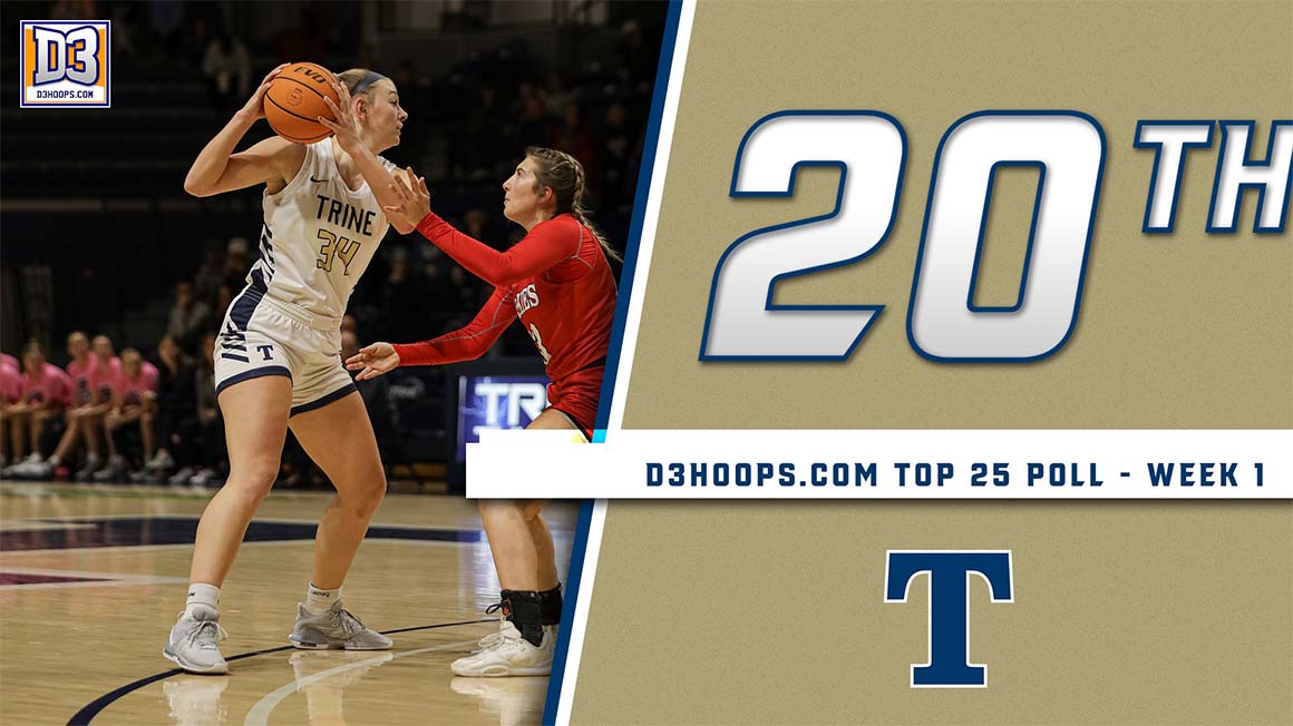 Women's Basketball 20th in D3hoops.com Top 25