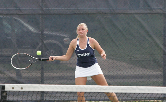 Trine Defeats Earlham for First Win of Season