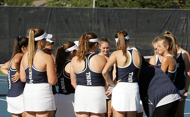 Women's Tennis Takes Comeback Victory Over Coe