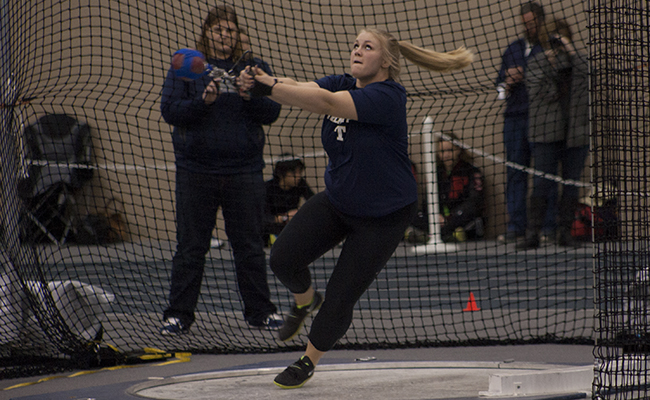 Eck, Steyer Compete in Hammer Throw at North Central