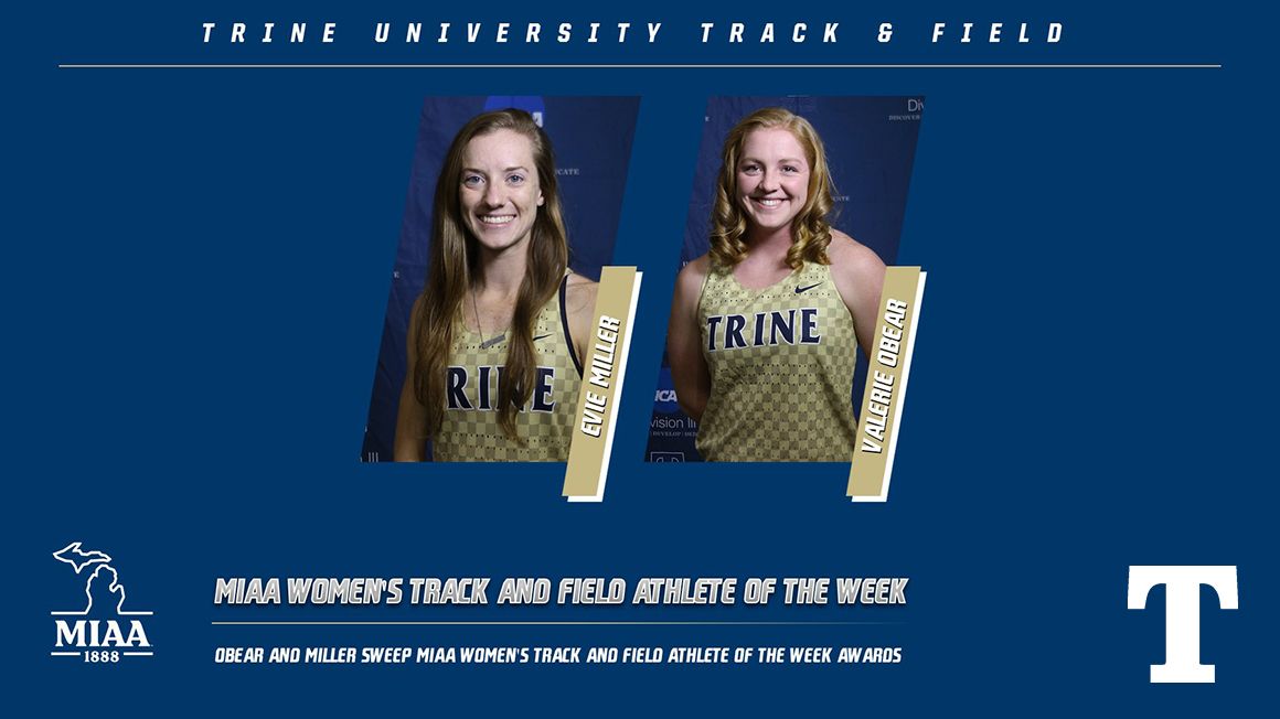 Obear and Miller Sweep MIAA Women's Track and Field Athlete of the Week Awards