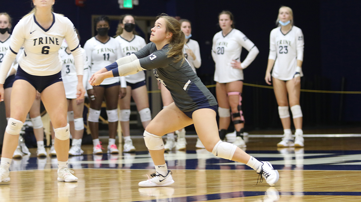 Trine Collects Conference Win in Three Sets Versus Alma