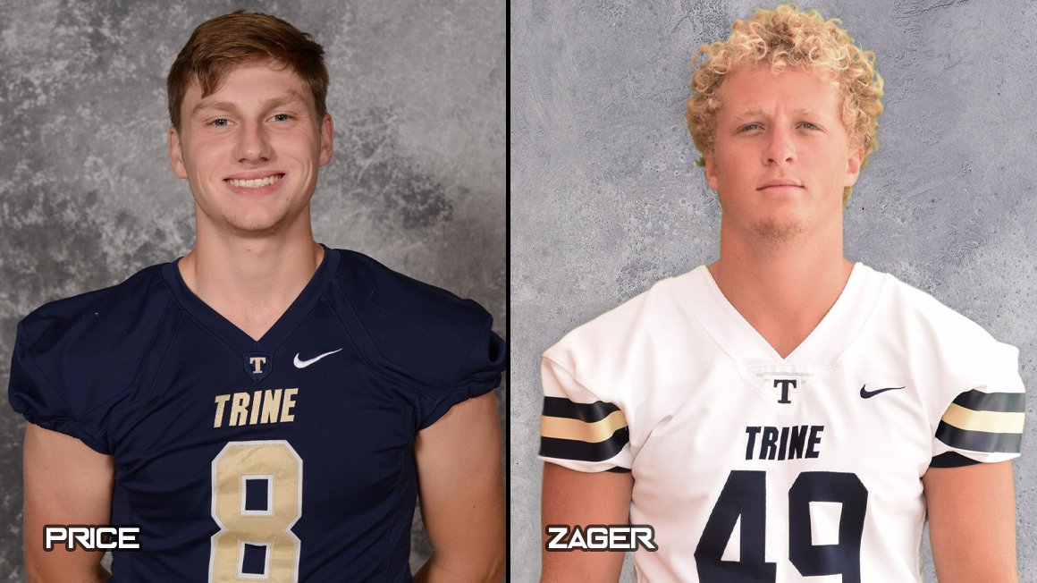Price and Zager Named MIAA Football Players of the Week
