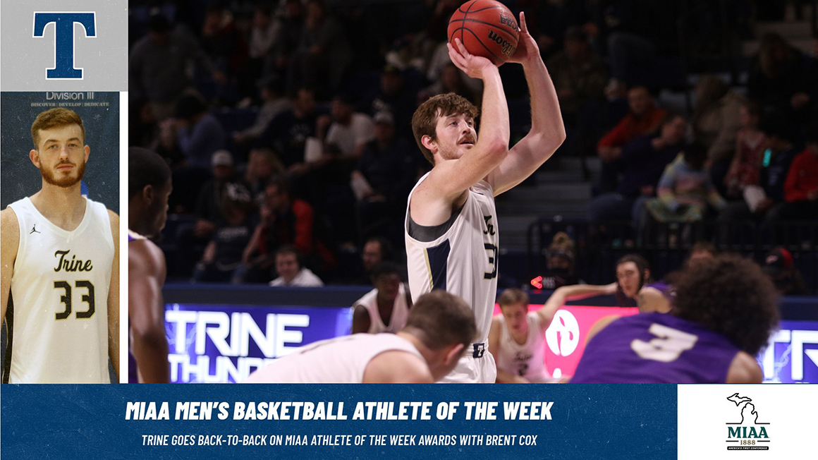 Trine Goes Back-to-Back on MIAA Athlete of the Week Awards with Brent Cox