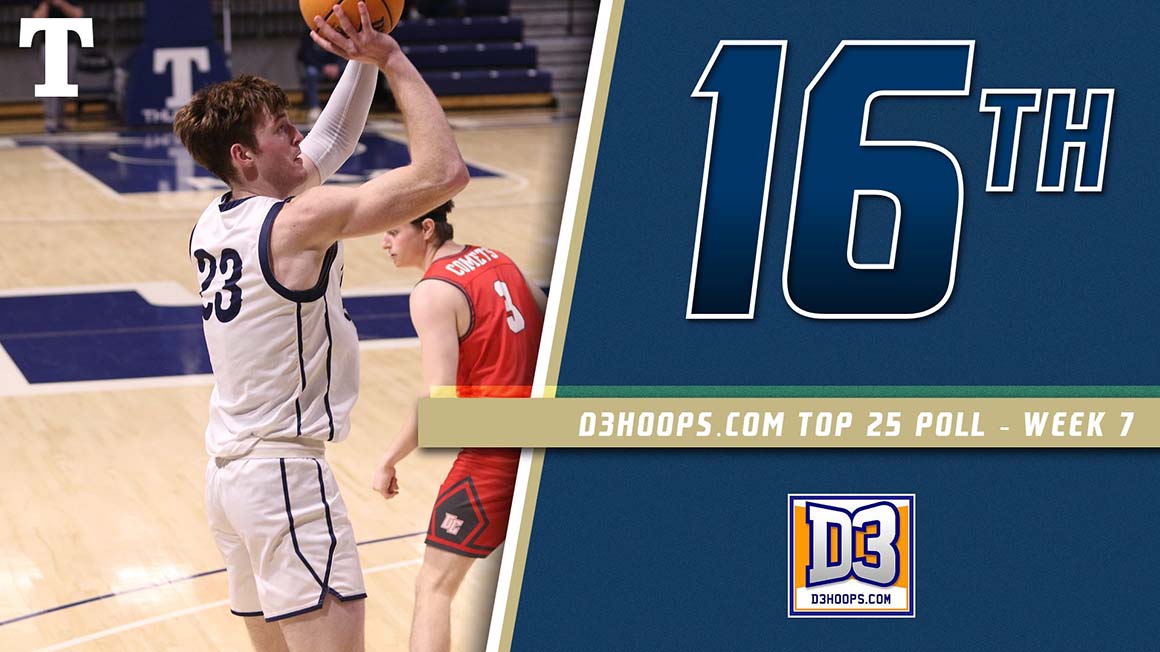 Men's Basketball Rises to 16th in D3hoops.com Top 25