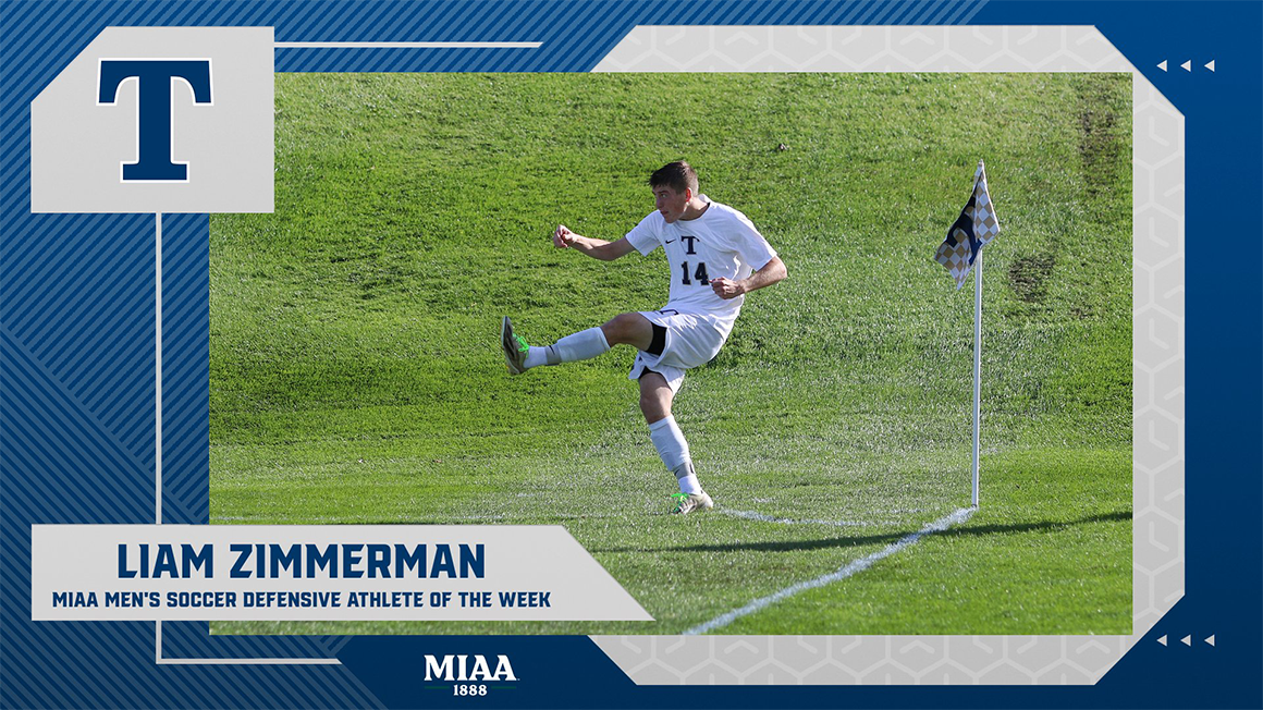 Liam Zimmerman Honored as MIAA Men's Soccer Defensive Athlete of the Week