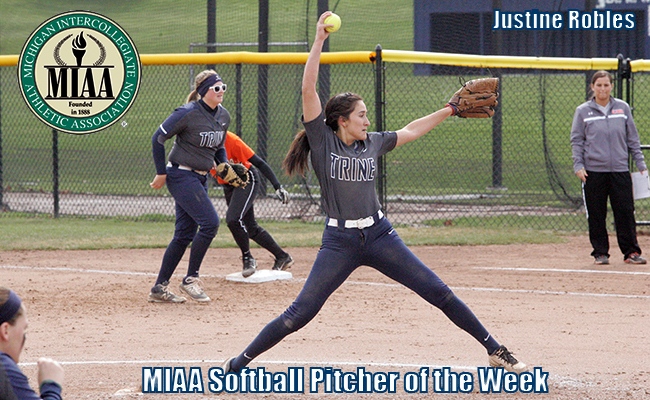 Robles named MIAA Pitcher of the Week