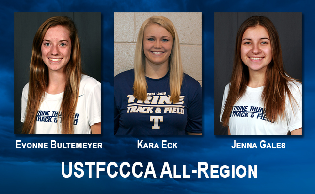 Eck, Gales and Bultemeyer Named All-Region in Women's Indoor Track & Field