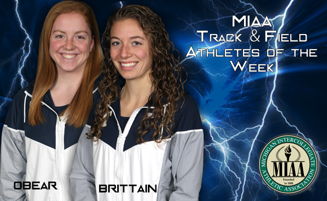 Obear and Brittain Named MIAA Indoor Track & Field Athletes of the Week