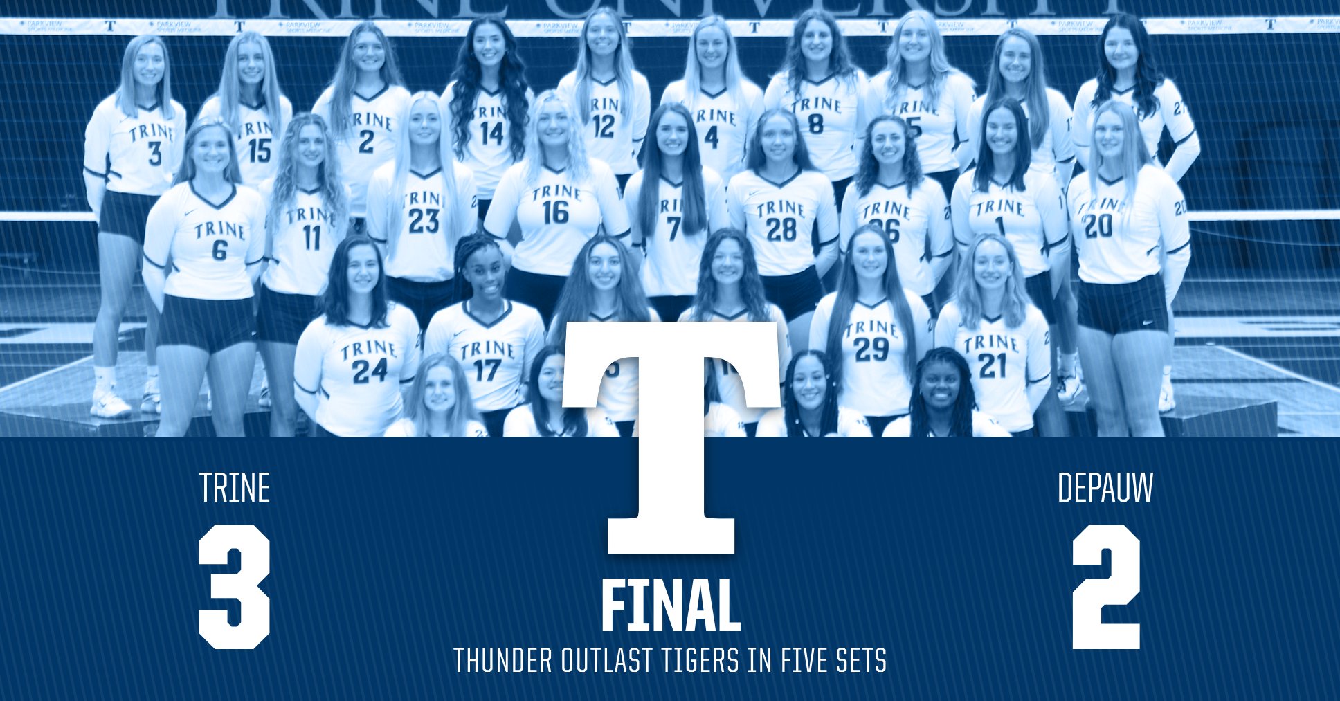Thunder Outlast Tigers in Five Sets