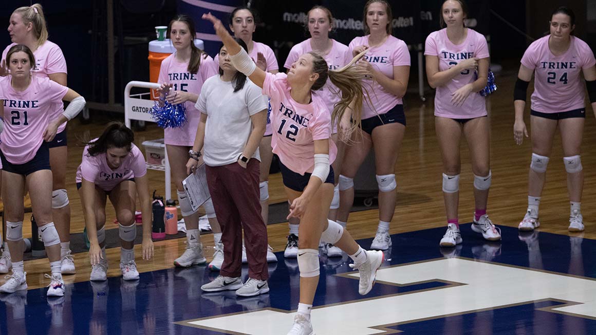 Trine Tops Spalding in Pink Out Match